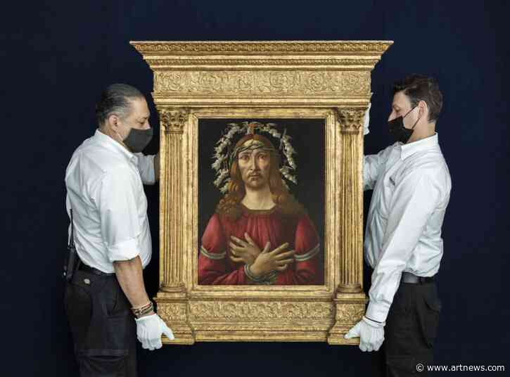 Botticelli ‘Man of Sorrows’ Expected to Fetch $40 M. at Sotheby’s