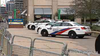 Toronto police using public plaza as parking lot for cruisers without city's permission