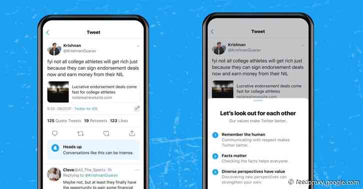Twitter will now warn you before you participate in a conversation that could get heated