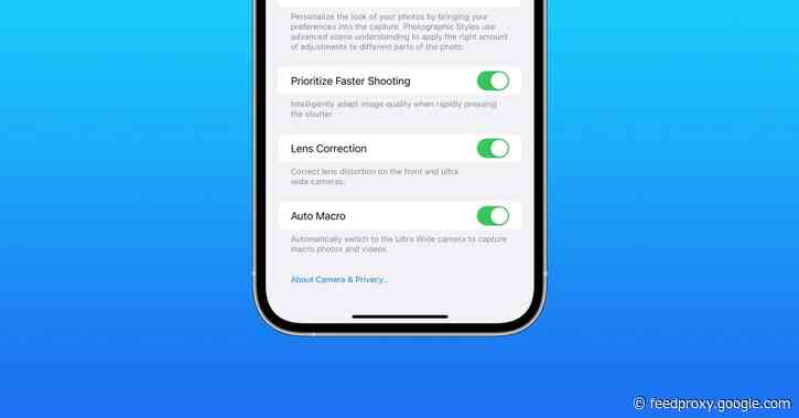 iOS 15.1 beta 3 adds new ‘Auto Macro’ toggle for disabling camera switching