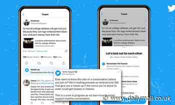 Twitter is testing alert that warns you when you're about to wade into 'heated' conversation