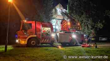 Drehleiter-Übung am Pfarrhaus - WESER-KURIER