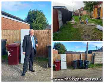 Neighbours pay for gates to close  off Back Bar Lane  , Astley Bridge