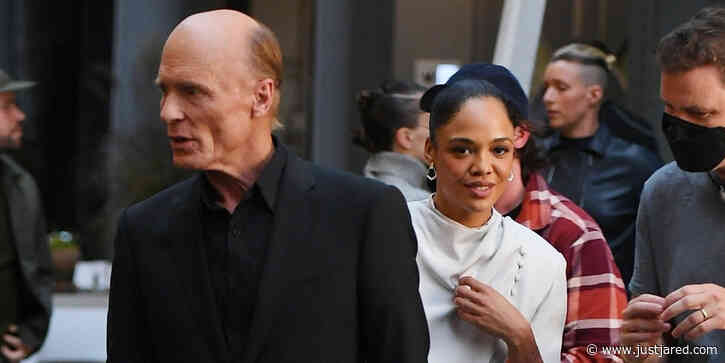 Tessa Thompson Sits On A Human Chair While Filming 'Westworld' in NYC