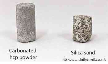 New kind of building material is made of concrete waste and CO2 from industrial exhaust gasses 