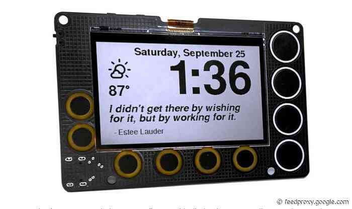 Newt low-power, open source, 2.7-inch IoT display