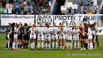 Women's soccer players hold mid-match protest after abuse allegations