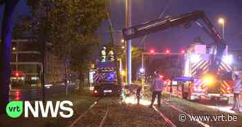 Twee uur geen trams tussen Berchem en Boechout: autobestuurder reed tegen paal bovenleiding - VRT NWS