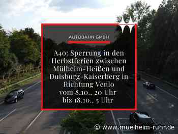 A40: Sperrung in den Herbstferien