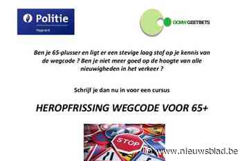 Cursus 'Heropfrissing wegcode voor 65+' (Geetbets) - Het Nieuwsblad