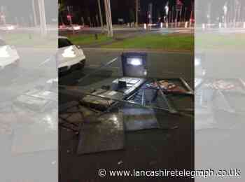 CCTV investigation launched after phone box smashed to smithereens by group of teens