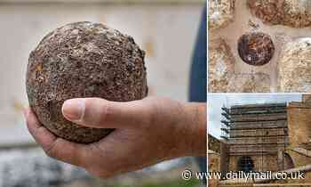 18 cast-iron cannonballs from the Acre Bombarded battle in 1840 found in walls of Israeli museum