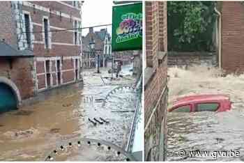 Gezin uit Ekeren met bulldozer geëvacueerd uit ondergelopen hotel: “De auto zijn we kwijt, maar we zijn veilig - Gazet van Antwerpen