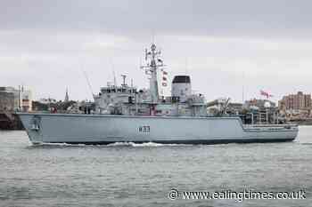 Families back at quayside for traditional homecoming as Navy minehunter returns - Ealing Times