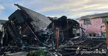 Blaze causes extensive damage to northeast Calgary garage, firefighter injured