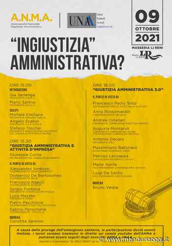 MANDURIA - Magistrati e avvocati amministrativisti si confrontano a Manduria a 50 anni dalla riforma del Tar - ManduriaOggi