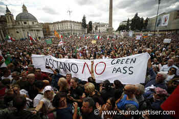 Thousands march in Rome to protest workplace coronavirus vaccine rule - Honolulu Star-Advertiser