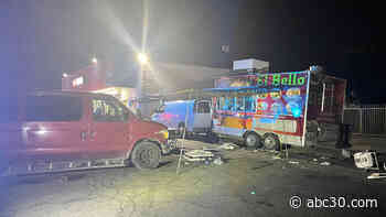 Driver plows into crowd eating at Fresno taco truck, runs away