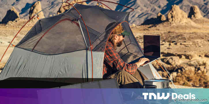 This portable power station and solar panel to keep everything running when the power goes out