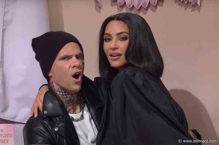 Kim Kardashian Pokes Fun at Kourtney & Travis Barker’s Romance in ‘SNL’ Courtroom Skit: Watch