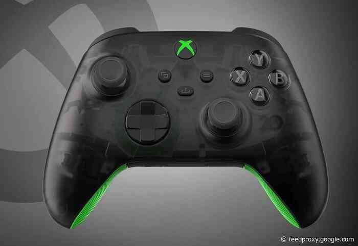 20th Anniversary Xbox wireless controller, headset, charger and gear