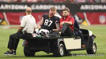 Cardinals TE Williams carted off after hit to knee