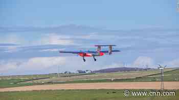 See drone deliver mail to remote British island