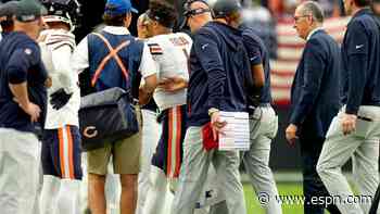 Bears' Fields says he hyperextended knee in win