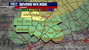 Low to slight risk for severe weather in Austin area late Sunday night - FOX 7 Austin