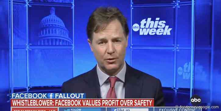 Facebook exec Nick Clegg called Big Tobacco comparisons 'extremely misleading' but said the company needs to be 'held to account' after whistleblower testimony