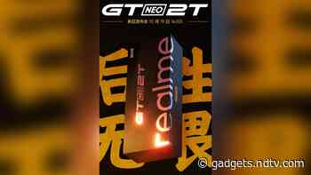 Realme GT Neo 2T Launch Set for October 19, Now Expected to Sport MediaTek Dimensity 1200 SoC