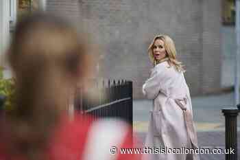 Amanda Holden Neighbours: First day filming in Waterloo