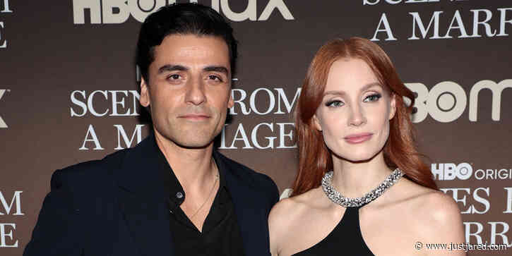 Jessica Chastain & Oscar Isaac Celebrate Series Finale of 'Scenes From A Marriage' In NYC