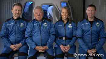 Hear from William Shatner and crew ahead of Blue Origin space flight