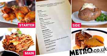 Pub menu shows the food customers can't order due to delivery problems - Metro.co.uk