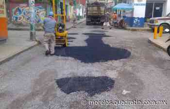 Continúan jornadas de bacheo en Cuernavaca ante afectaciones por lluvia - Quadratín - Quadratín Morelos