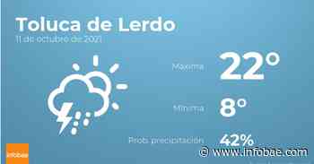 Previsión meteorológica: El tiempo hoy en Toluca de Lerdo, 11 de octubre - infobae