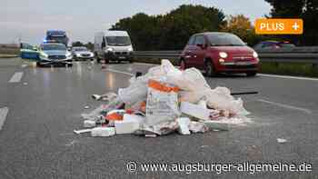 Müll auf der B10 bei Ulm verursacht Stau im Berufsverkehr