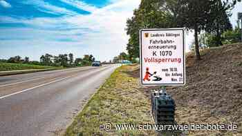 Viele Risse gebildet: K 1070 zwischen Mötzingen und Unterjettingen  wird saniert