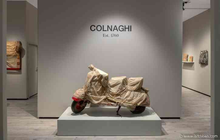 Motorcycle or Artwork? Christo’s Wrapped Vespa Is Parked at Frieze London