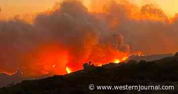 Exclusive Photos: Fast-Spreading Fire Rages Near Historic Reagan Ranch