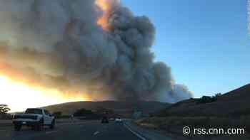 A new fast-burning California fire has closed part of Highway 101