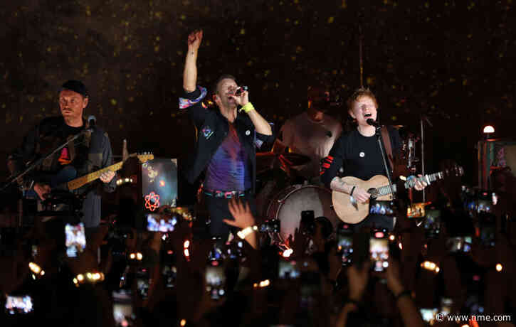 Watch Ed Sheeran join Coldplay for performance of ‘Fix You’ at album launch gig