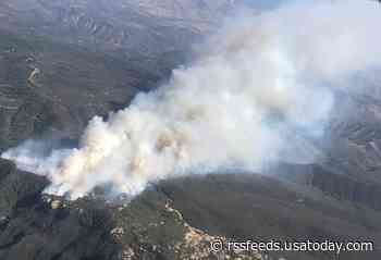 Strong winds fan California wildfires leaving one man burned; Alisal Fire near Santa Barbara burns thousands of acres