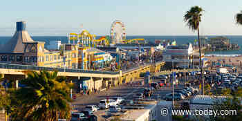 Images show potential drastic effects of increasing temperatures on Santa Monica Pier