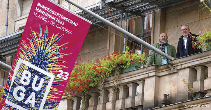 Mannheim:  Buga-Fahne weht in Mannheim