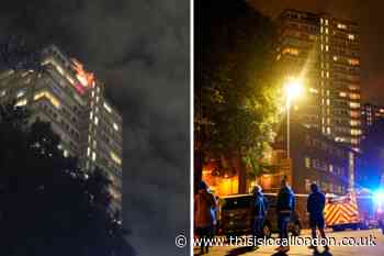 Woman and child in hospital after Battersea tower fire