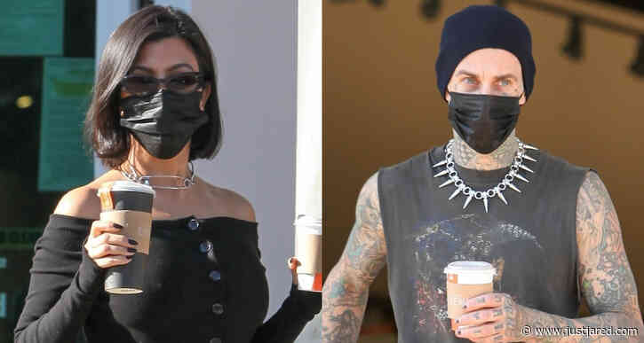 Kourtney Kardashian & Travis Barker Go Grocery Shopping Together in Calabasas