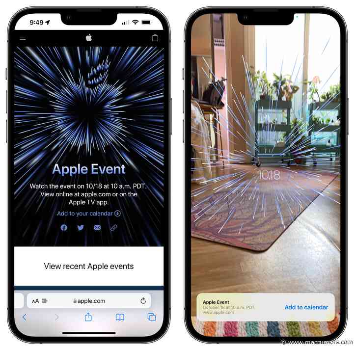 Apple Highlights Upcoming October 18 Event With Interactive AR Logo