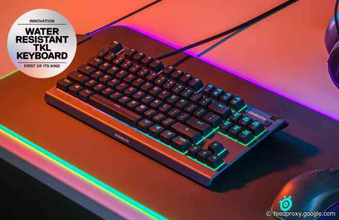 SteelSeries Apex 3 TKL water resistant keyboard $45